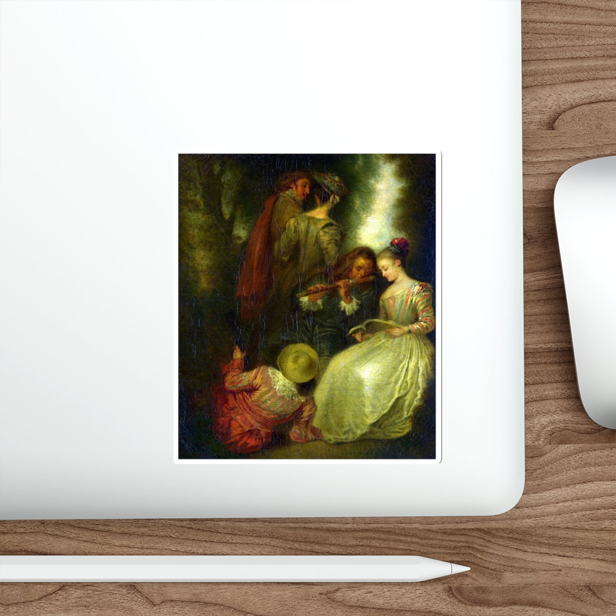 WATTEAU, Jean-Antoine - Perfect Harmony (Artwork) STICKER Vinyl Die-Cut Decal-The Sticker Space