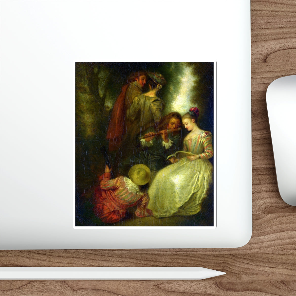 WATTEAU, Jean-Antoine - Perfect Harmony (Artwork) STICKER Vinyl Die-Cut Decal-The Sticker Space