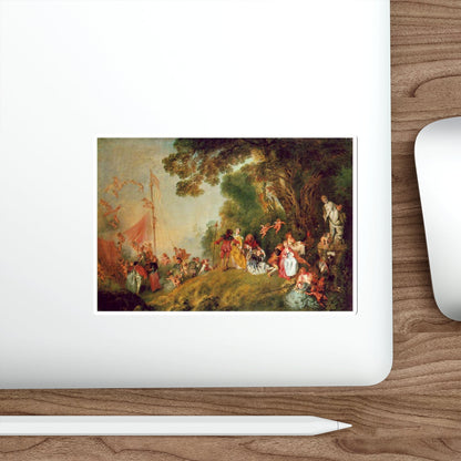 WATTEAU, Jean-Antoine - Pilgrimage to Cythera (Artwork) STICKER Vinyl Die-Cut Decal-The Sticker Space