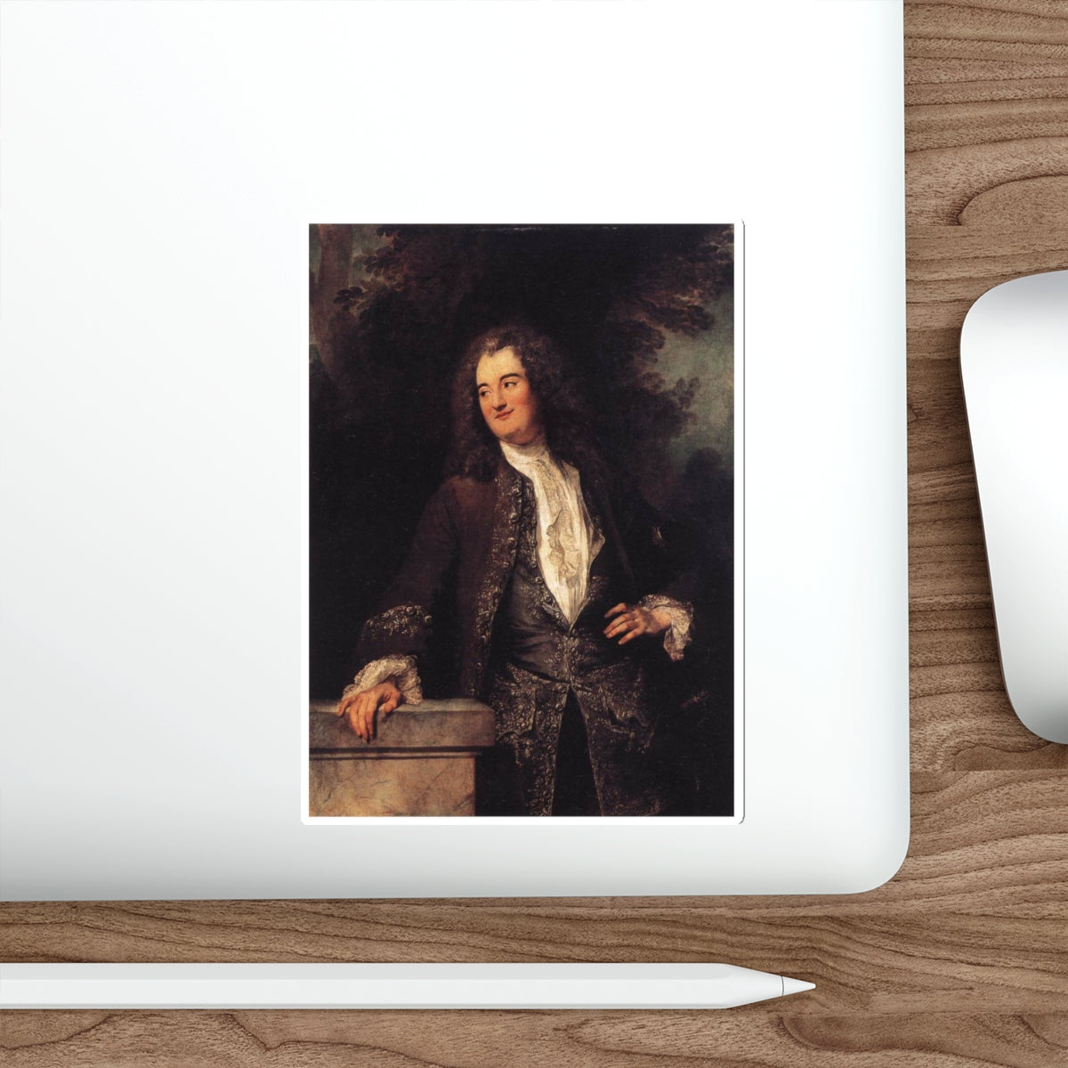 WATTEAU, Jean-Antoine - Portrait of a Gentleman (Artwork) STICKER Vinyl Die-Cut Decal-The Sticker Space