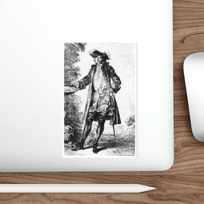 WATTEAU, Jean-Antoine - Standing Man (Artwork) STICKER Vinyl Die-Cut Decal-The Sticker Space