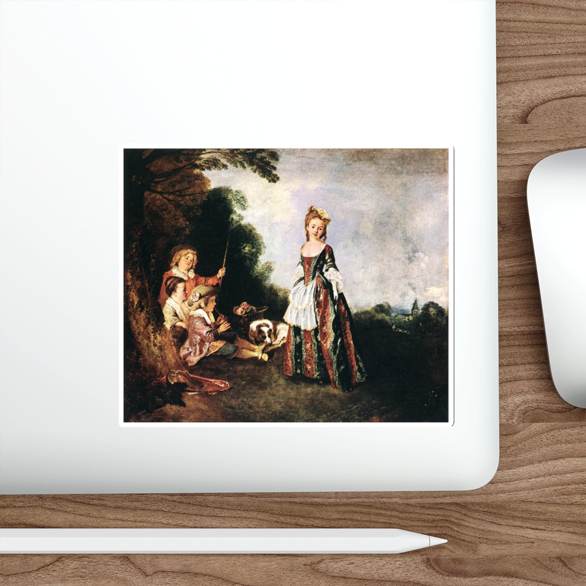 WATTEAU, Jean-Antoine - The Dance (Artwork) STICKER Vinyl Die-Cut Decal-The Sticker Space