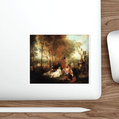 WATTEAU, Jean-Antoine - The Festival of Love (Artwork) STICKER Vinyl Die-Cut Decal-The Sticker Space