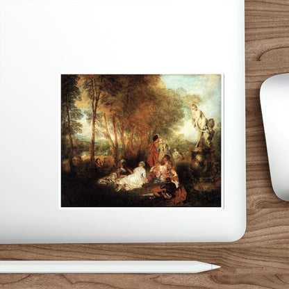 WATTEAU, Jean-Antoine - The Festival of Love (Artwork) STICKER Vinyl Die-Cut Decal-The Sticker Space