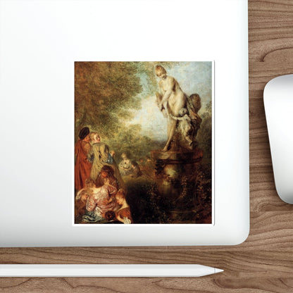 WATTEAU, Jean-Antoine - The Festival of Love (detail) (Artwork) STICKER Vinyl Die-Cut Decal-The Sticker Space