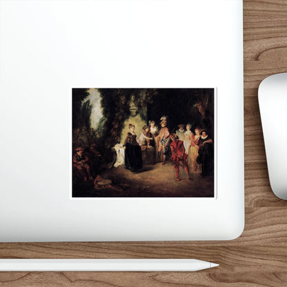 WATTEAU, Jean-Antoine - The French Comedy (Artwork) STICKER Vinyl Die-Cut Decal-The Sticker Space