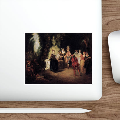 WATTEAU, Jean-Antoine - The French Comedy (Artwork) STICKER Vinyl Die-Cut Decal-The Sticker Space