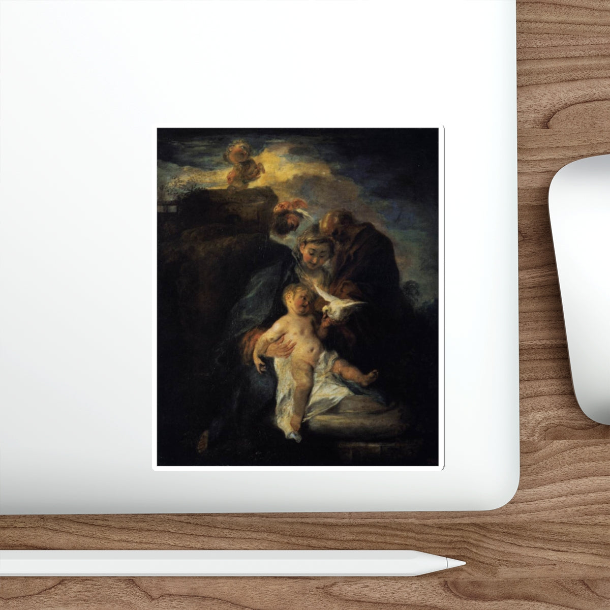 WATTEAU, Jean-Antoine - The Holy Family (Artwork) STICKER Vinyl Die-Cut Decal-The Sticker Space