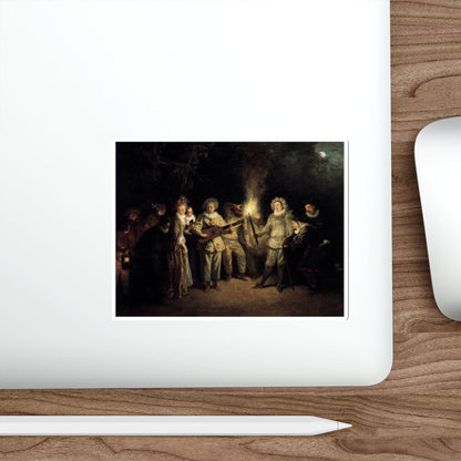 WATTEAU, Jean-Antoine - The Italian Comedy (Artwork) STICKER Vinyl Die-Cut Decal-The Sticker Space