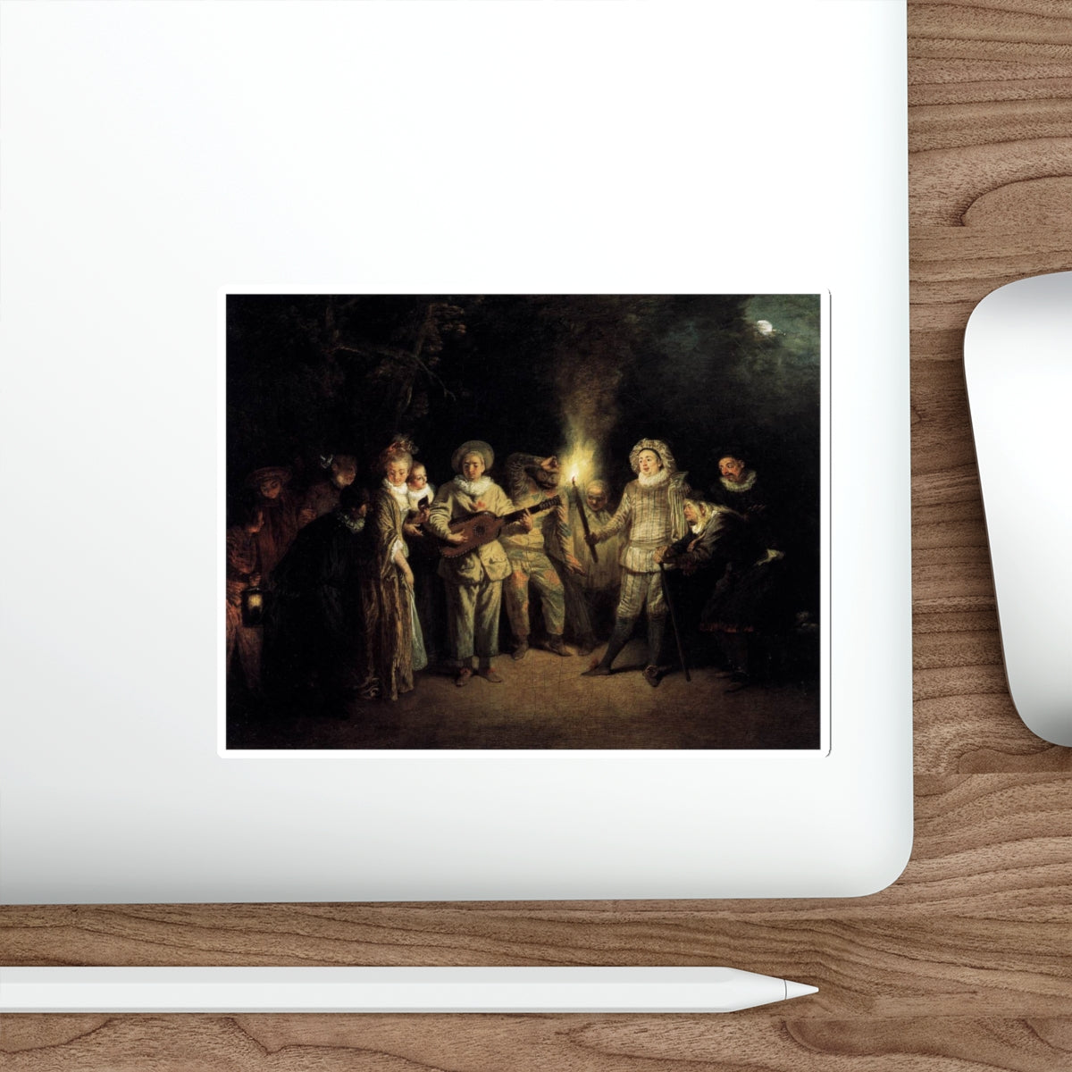 WATTEAU, Jean-Antoine - The Italian Comedy (Artwork) STICKER Vinyl Die-Cut Decal-The Sticker Space