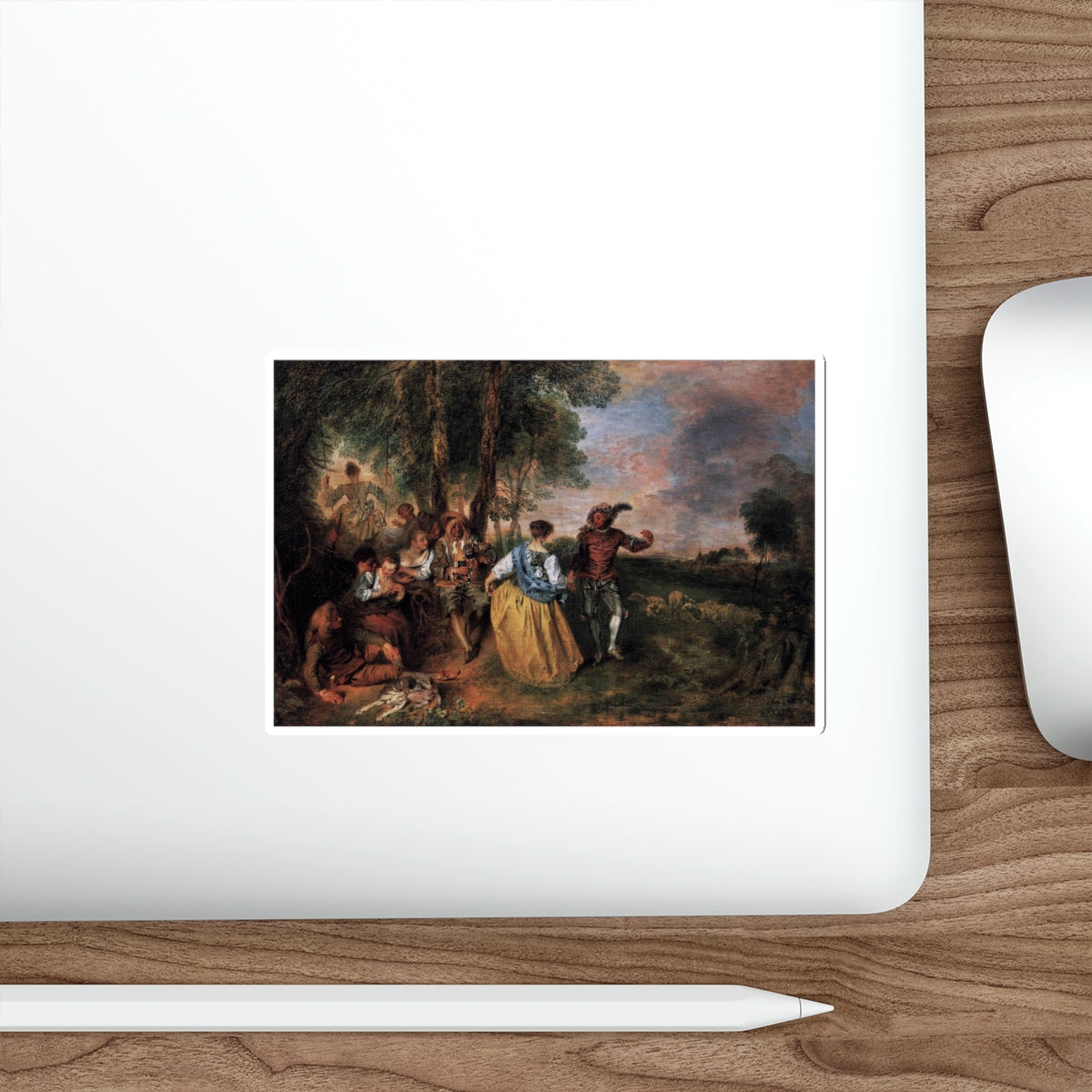 WATTEAU, Jean-Antoine - The Shepherds (Artwork) STICKER Vinyl Die-Cut Decal-The Sticker Space