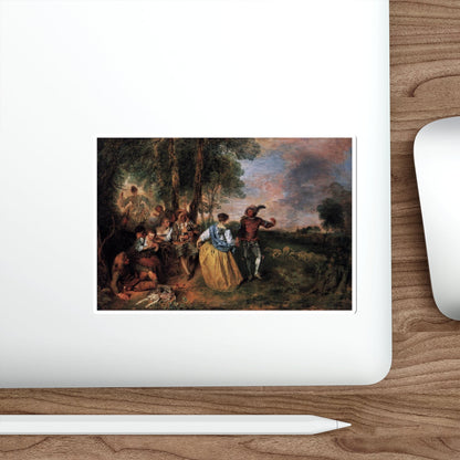 WATTEAU, Jean-Antoine - The Shepherds (Artwork) STICKER Vinyl Die-Cut Decal-The Sticker Space