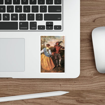 WATTEAU, Jean-Antoine - The Shepherds detail (Artwork) STICKER Vinyl Die-Cut Decal-The Sticker Space