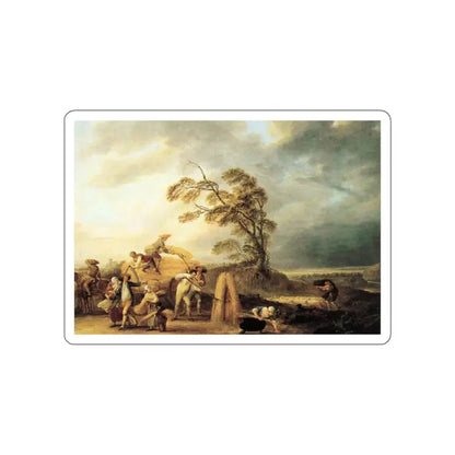 WATTEAU, Louis-Joseph - The Storm (Artwork) STICKER Vinyl Die-Cut Decal White Die-Cut 3 Inch - The Sticker Space