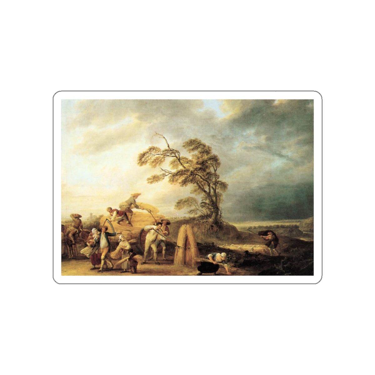 WATTEAU, Louis-Joseph - The Storm (Artwork) STICKER Vinyl Die-Cut Decal-White-The Sticker Space