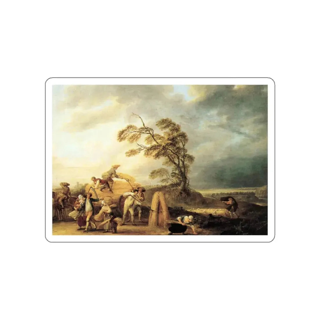WATTEAU, Louis-Joseph - The Storm (Artwork) STICKER Vinyl Die-Cut Decal White Die-Cut 6 Inch - The Sticker Space