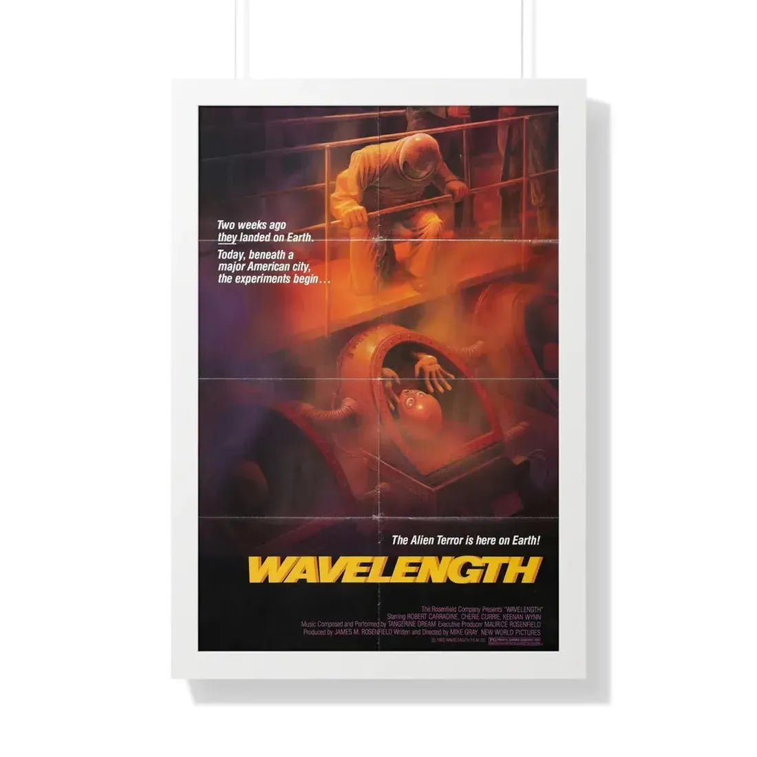 WAVELENGTH 1983 - Framed Movie Poster 20" x 30" White - The Sticker Space