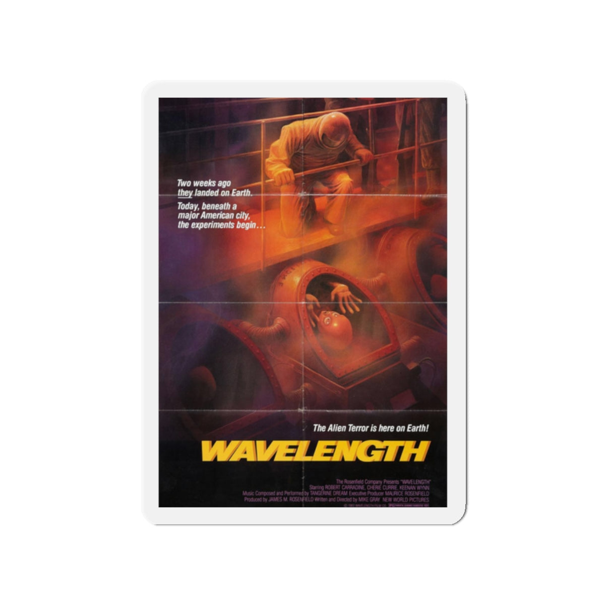 WAVELENGTH 1983 Movie Poster - Refrigerator Magnet-2" x 2"-The Sticker Space