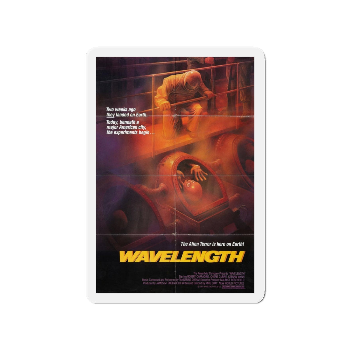 WAVELENGTH 1983 Movie Poster - Refrigerator Magnet-3" x 3"-The Sticker Space