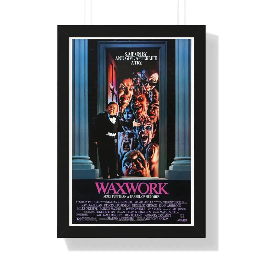 WAXWORK 1988 - Framed Movie Poster 16″ x 24″ Black - The Sticker Space