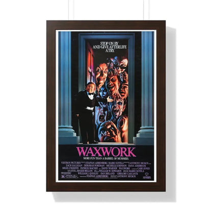 WAXWORK 1988 - Framed Movie Poster 16″ x 24″ Walnut - The Sticker Space