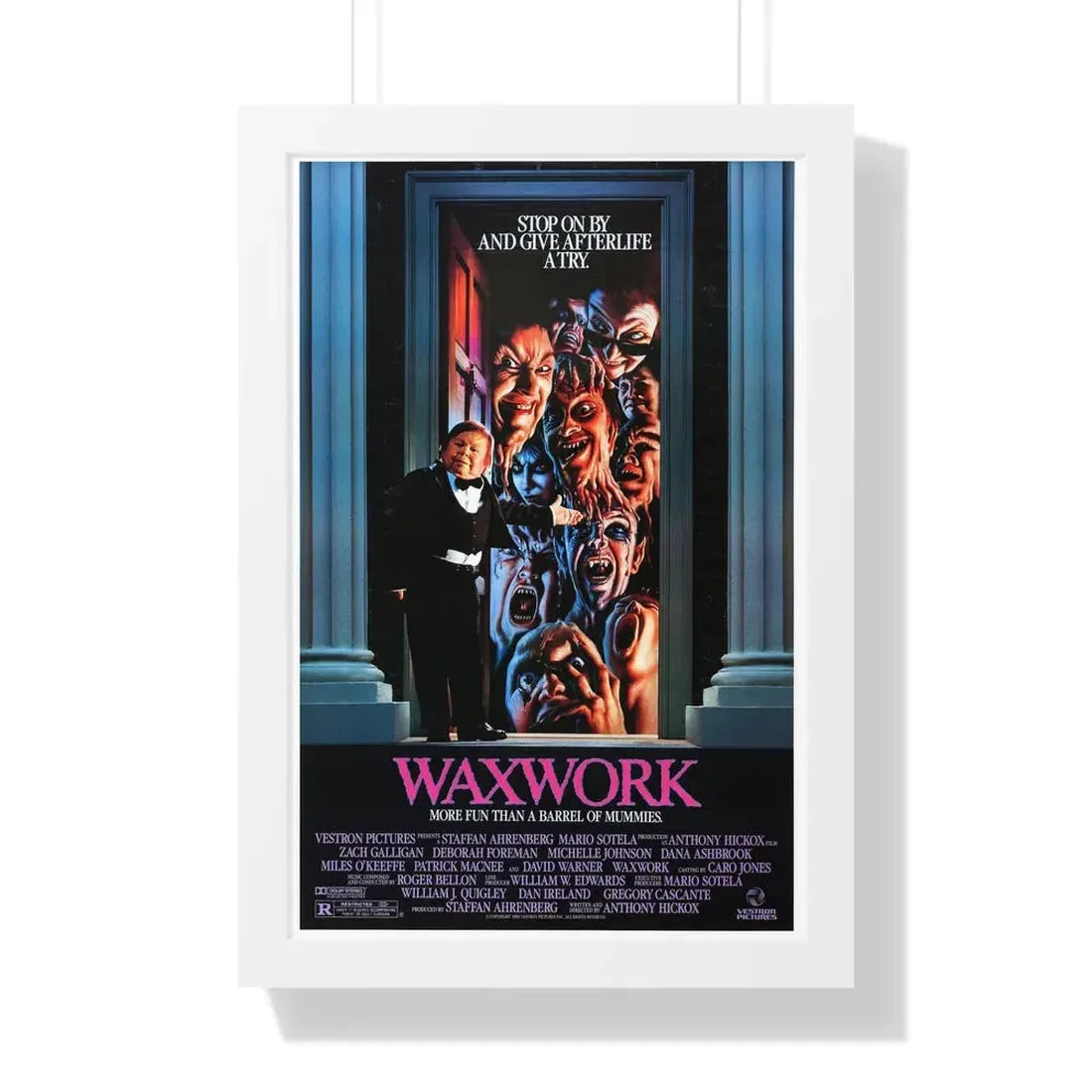 WAXWORK 1988 - Framed Movie Poster 16″ x 24″ White - The Sticker Space