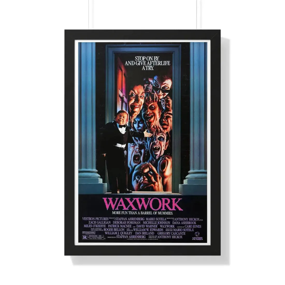 WAXWORK 1988 - Framed Movie Poster 20" x 30" Black - The Sticker Space