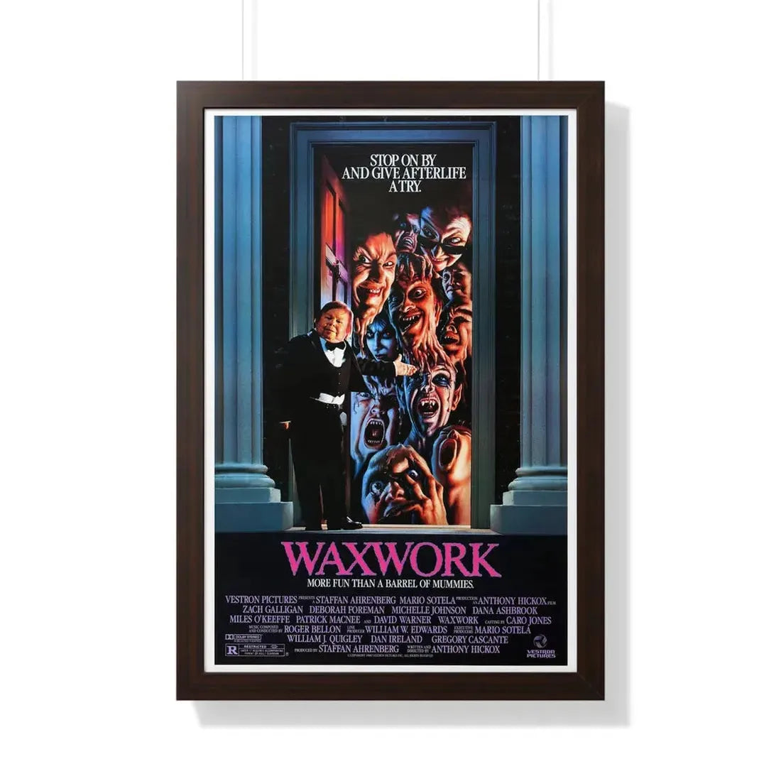 WAXWORK 1988 - Framed Movie Poster 20" x 30" Walnut - The Sticker Space