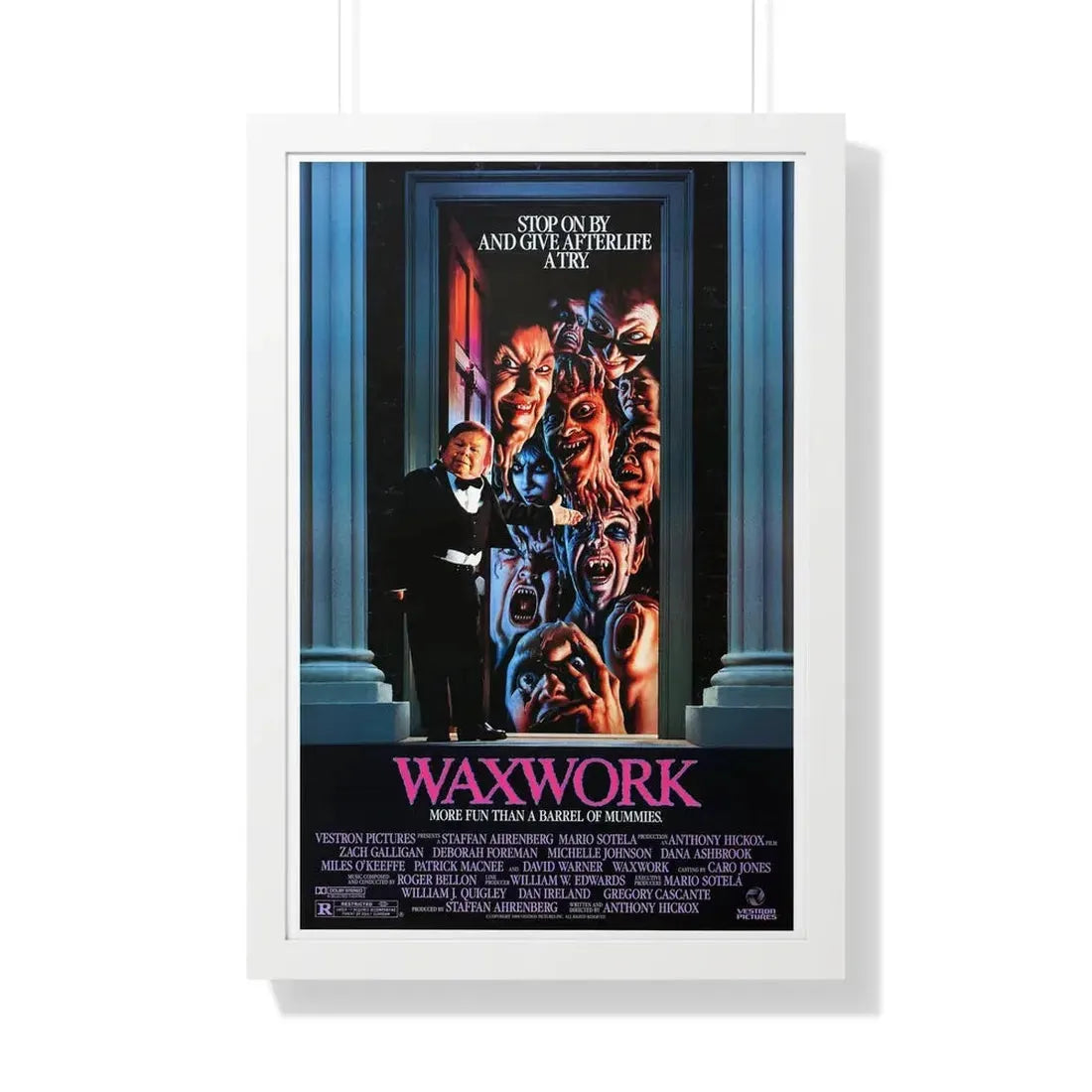 WAXWORK 1988 - Framed Movie Poster 20" x 30" White - The Sticker Space