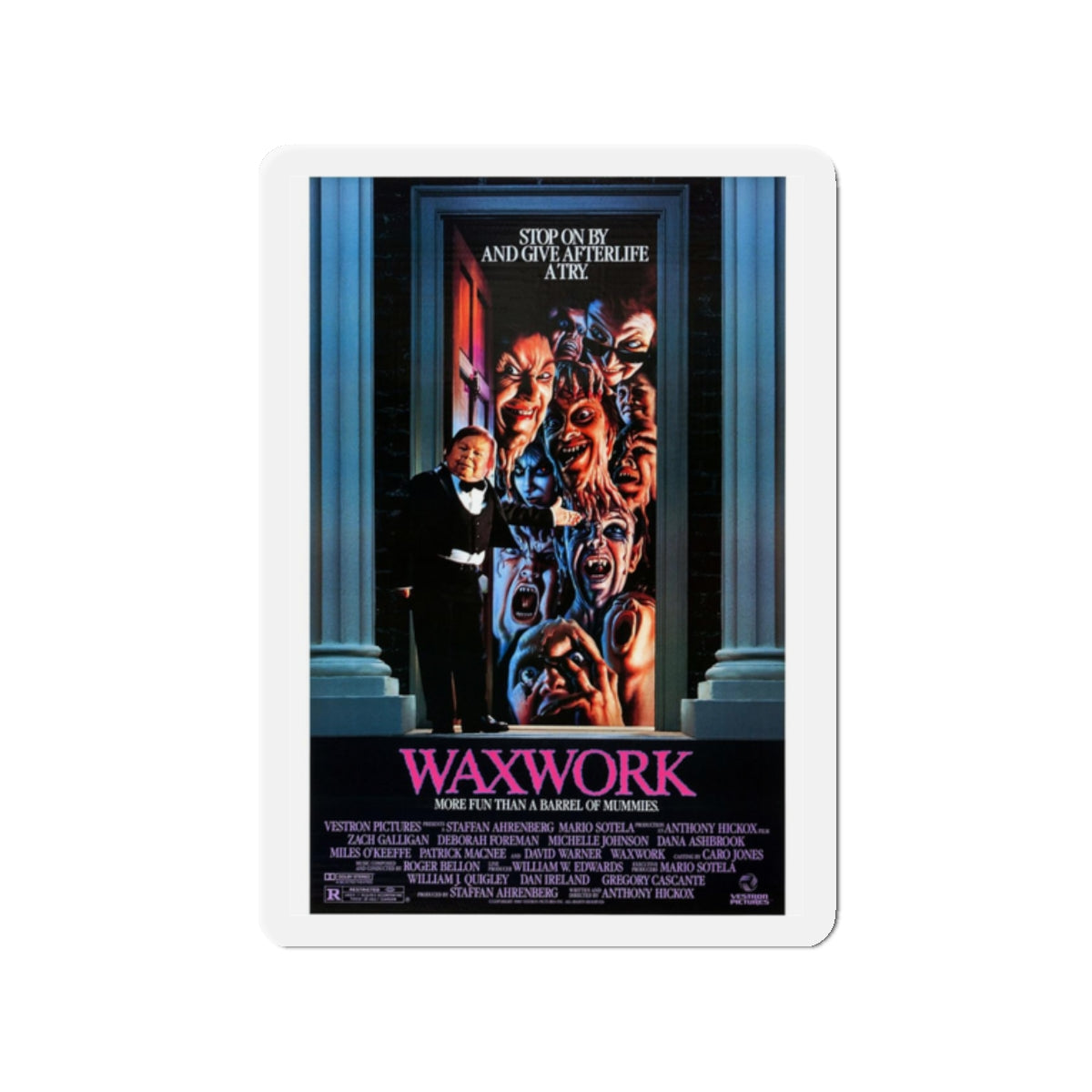 WAXWORK 1988 Movie Poster - Refrigerator Magnet-2" x 2"-The Sticker Space