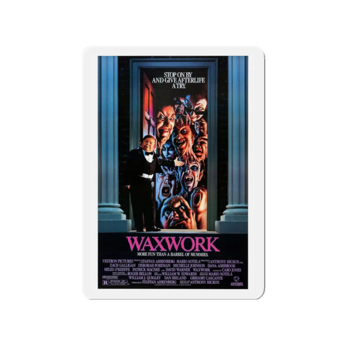 WAXWORK 1988 Movie Poster - Refrigerator Magnet 2 Inch - The Sticker Space