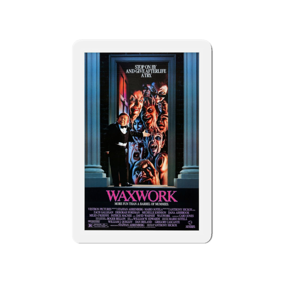 WAXWORK 1988 Movie Poster - Refrigerator Magnet-4" x 4"-The Sticker Space