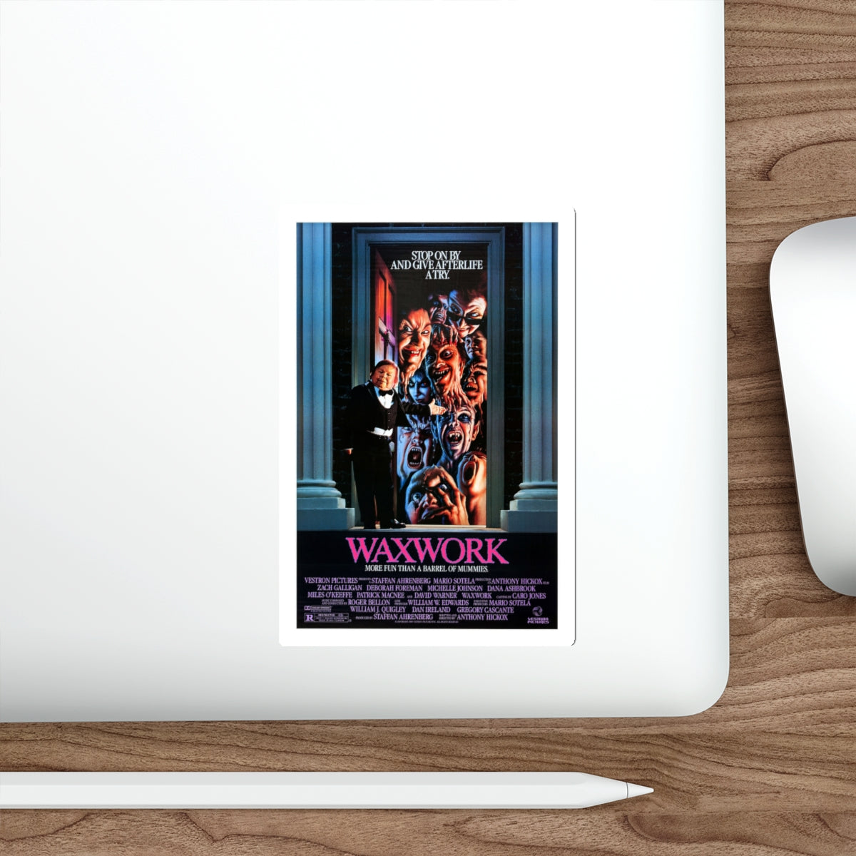 WAXWORK 1988 Movie Poster STICKER Vinyl Die-Cut Decal-The Sticker Space