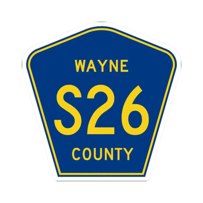Wayne County Route S26 IA (Iowa) (Road Sign) STICKER Vinyl Kiss-Cut Decal 2 Inch White - The Sticker Space