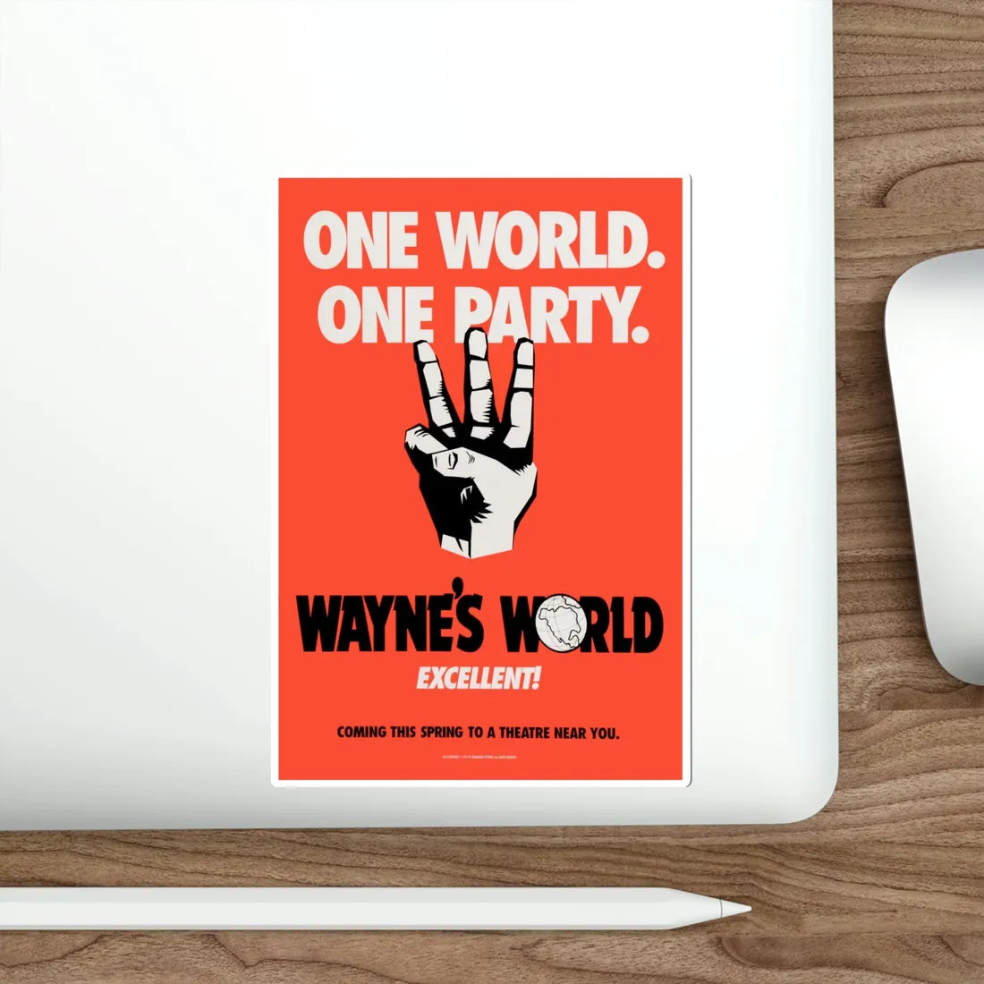 Waynes World 1992 Movie Poster STICKER Vinyl Die-Cut Decal - The Sticker Space
