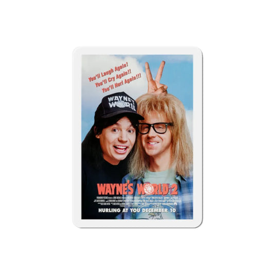 Waynes World 2 1993 Movie Poster Refrigerator Magnet 2 Inch - The Sticker Space