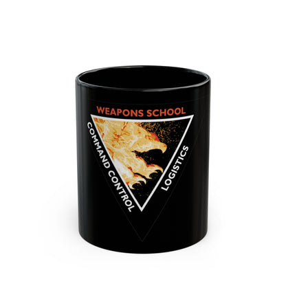 Weapons School Command Control Logistics (U.S. Navy) Black Coffee Mug-11oz-The Sticker Space