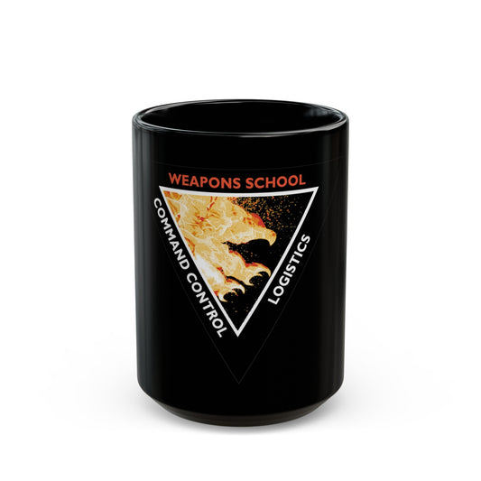 Weapons School Command Control Logistics (U.S. Navy) Black Coffee Mug-15oz-The Sticker Space