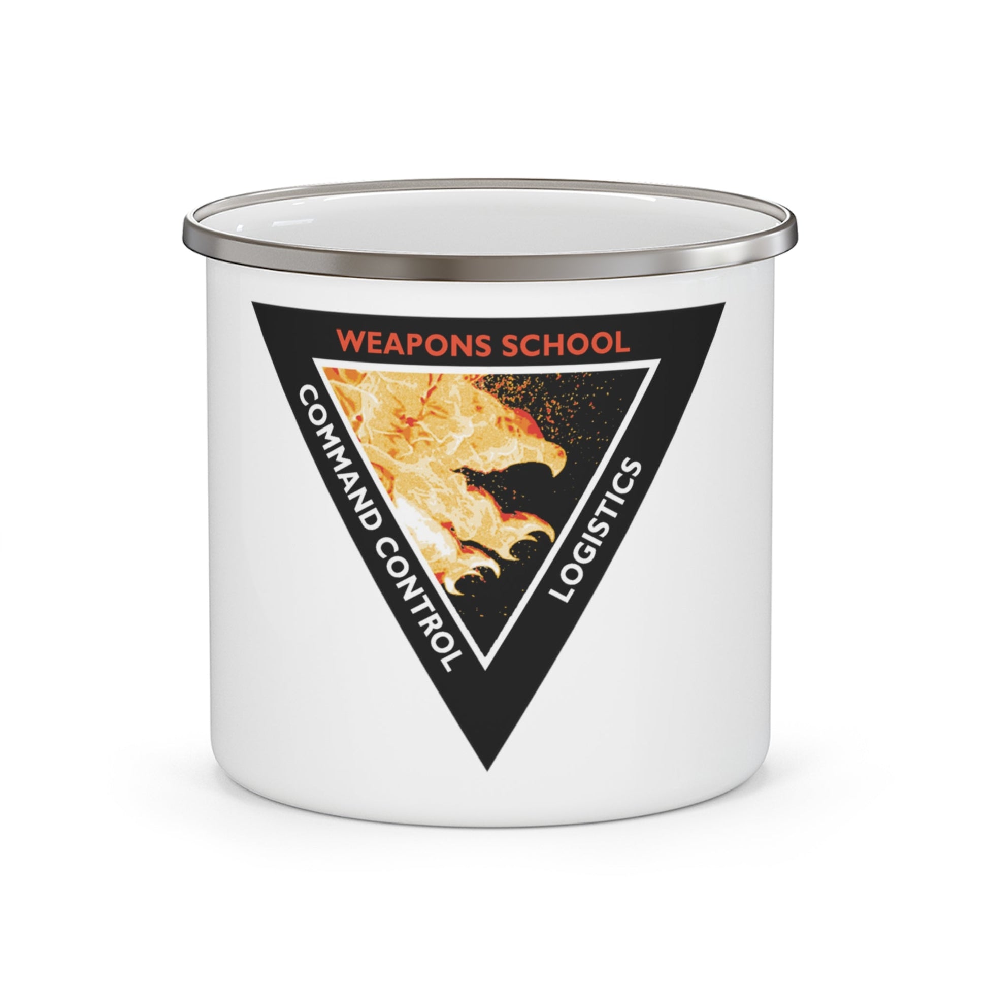 Weapons School Command Control Logistics (U.S. Navy) Enamel Mug 12oz-12oz-The Sticker Space