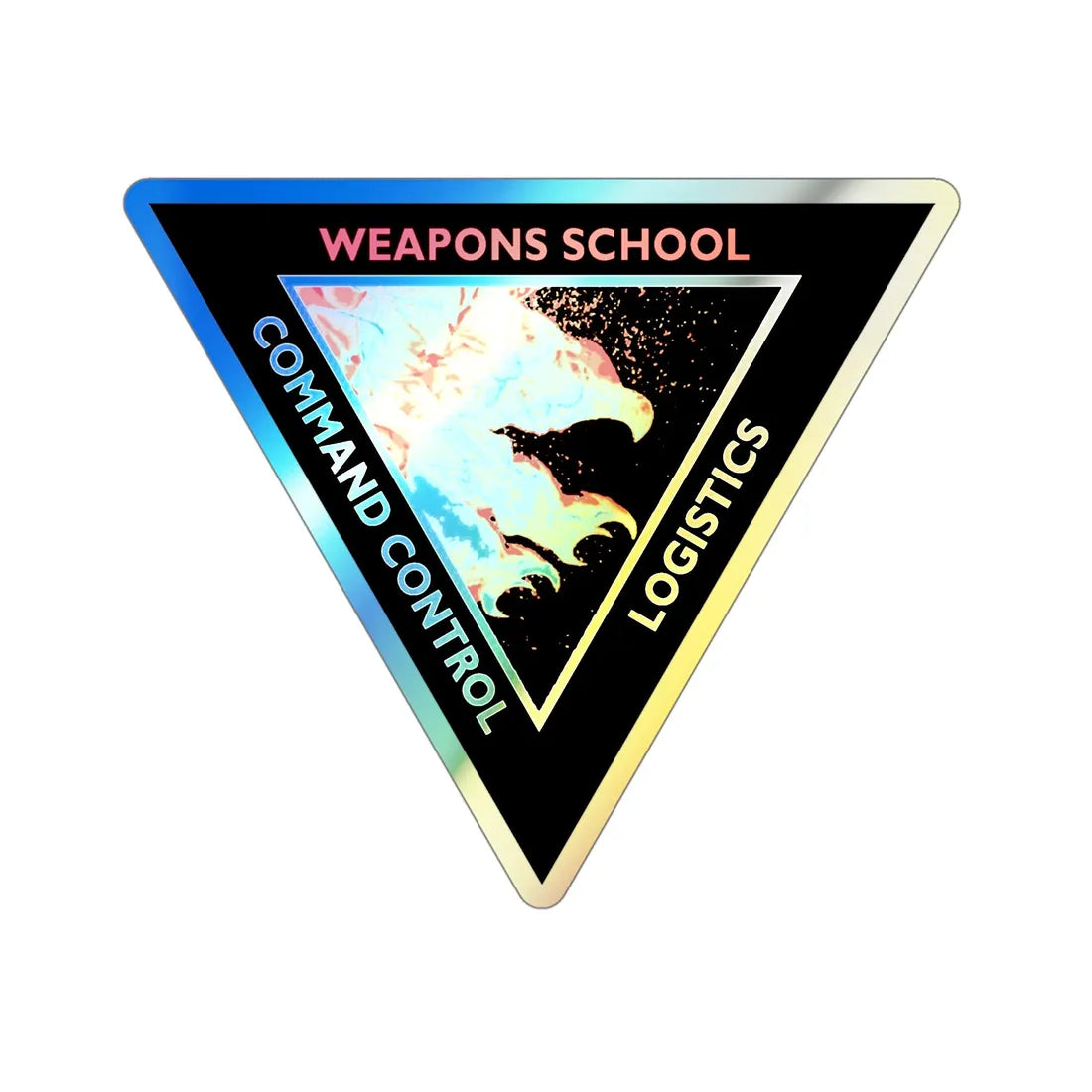 Weapons School Command Control Logistics (U.S. Navy) Holographic STICKER Die-Cut Vinyl Decal 5 Inch Holographic - The Sticker Space