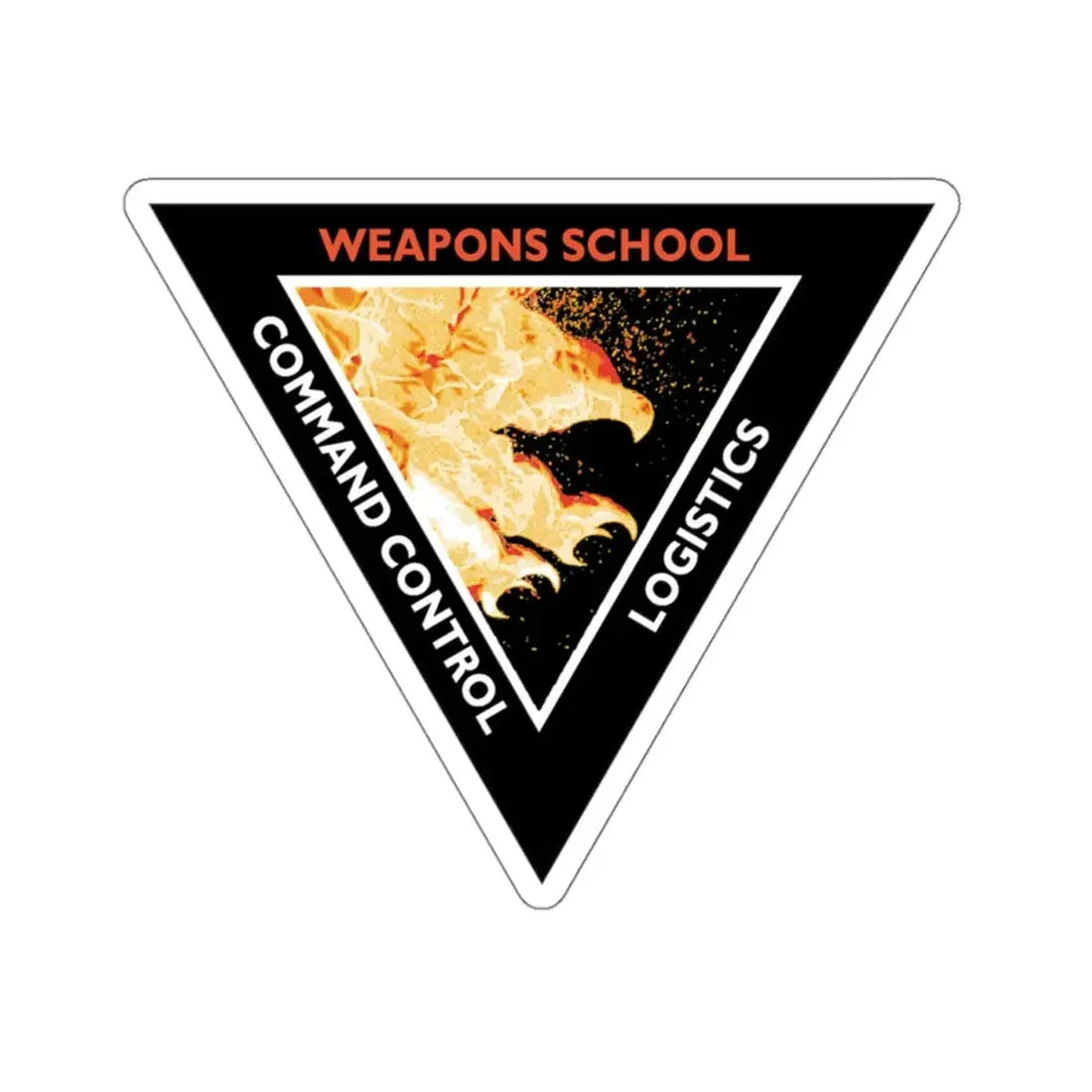 Weapons School Command Control Logistics (U.S. Navy) STICKER Vinyl Kiss-Cut Decal 4 Inch White - The Sticker Space