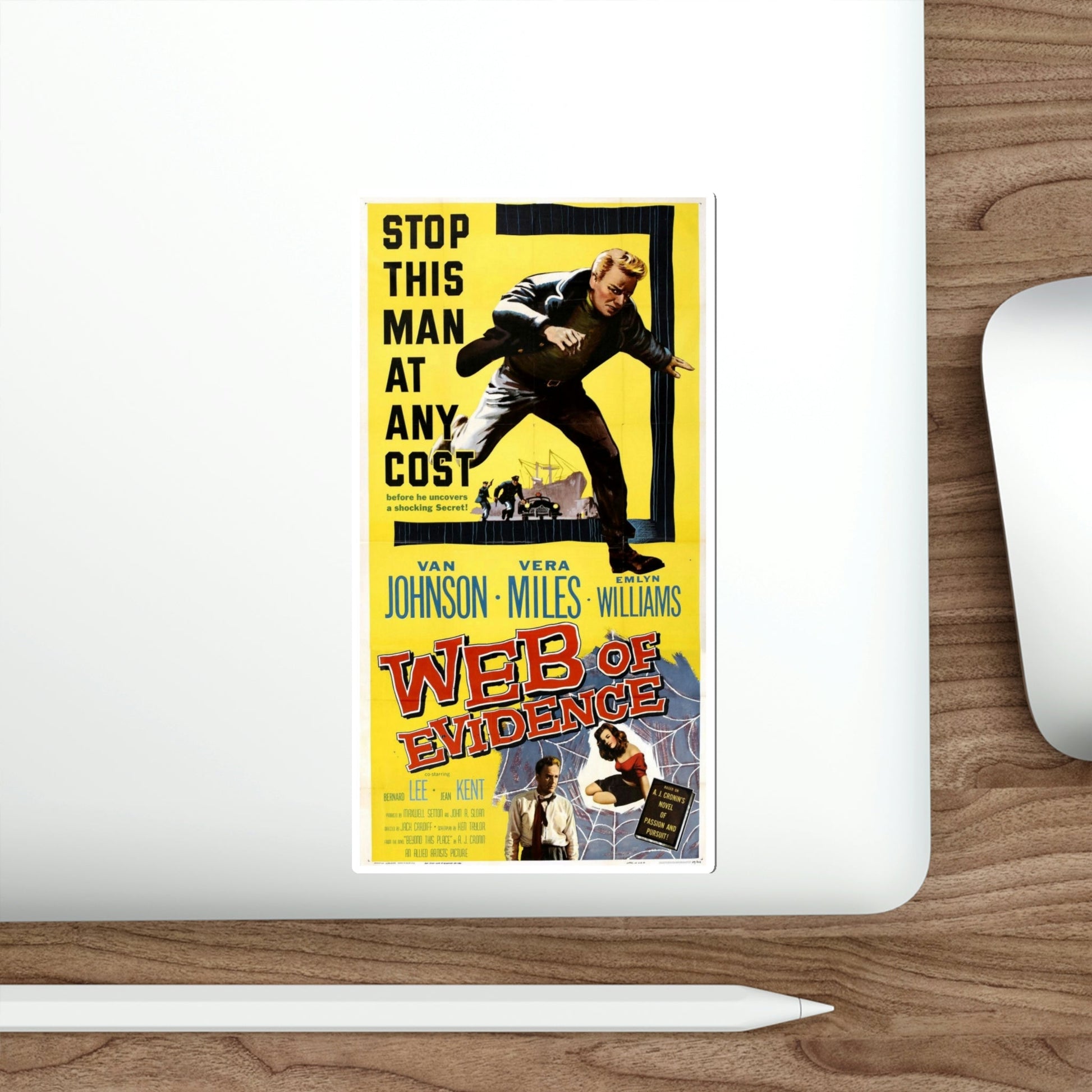 Web of Evidence 1959 Movie Poster STICKER Vinyl Die-Cut Decal-The Sticker Space