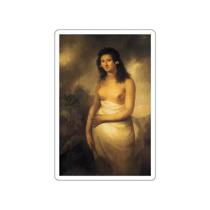 WEBBER, John - Portrait of Poedua (Artwork) STICKER Vinyl Die-Cut Decal White Die-Cut 4 Inch - The Sticker Space