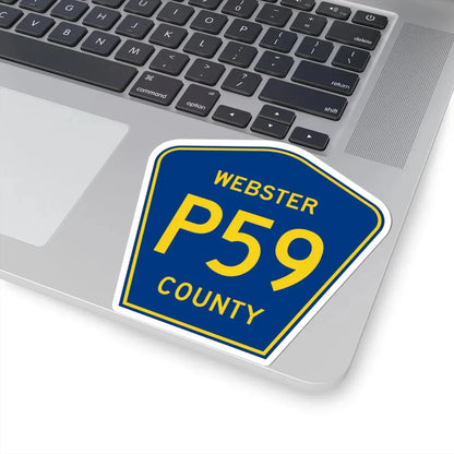 Webster County Route P59 IA (Iowa) (Road Sign) STICKER Vinyl Kiss-Cut Decal - The Sticker Space