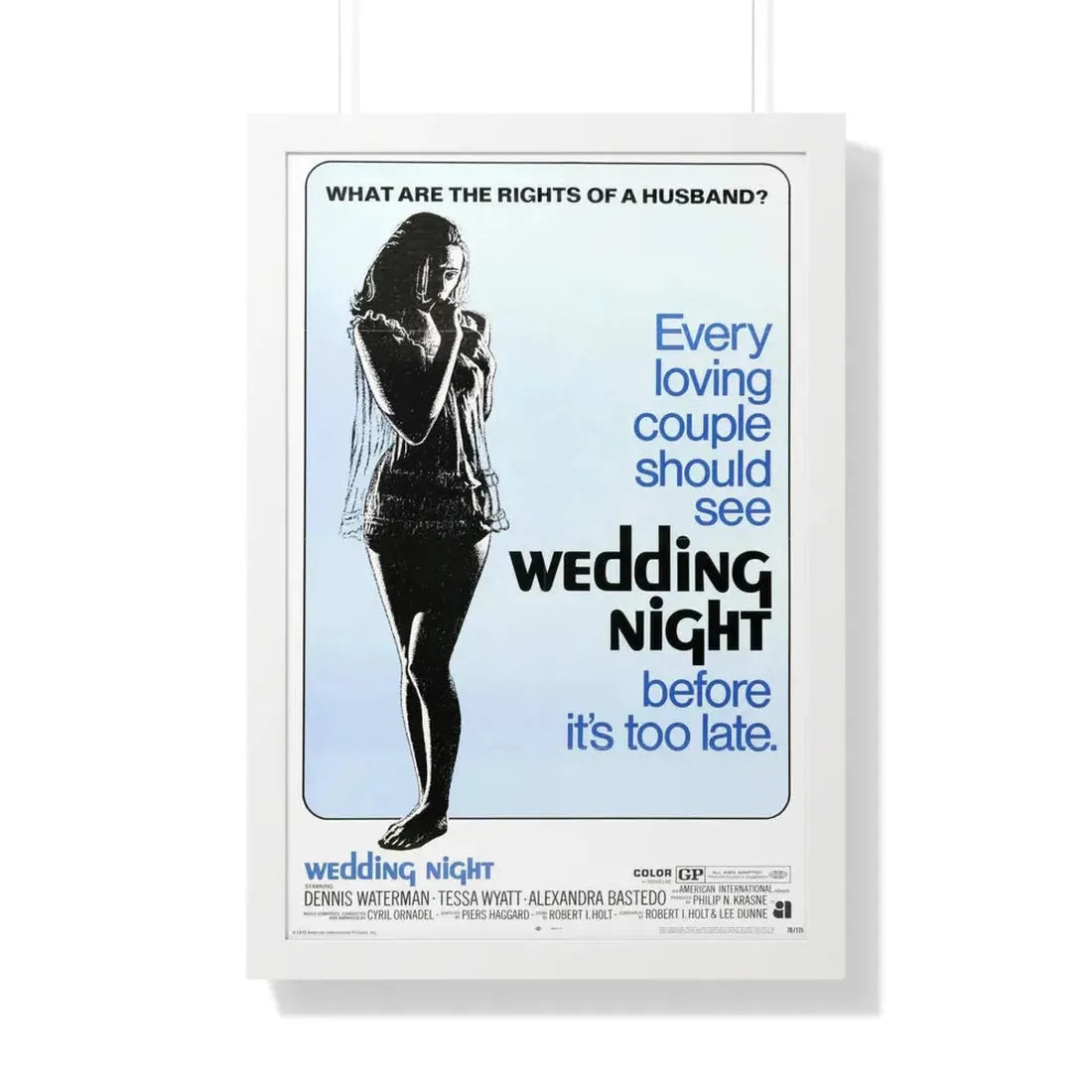 WEDDING NIGHT 1969 - Framed Movie Poster 20" x 30" White - The Sticker Space