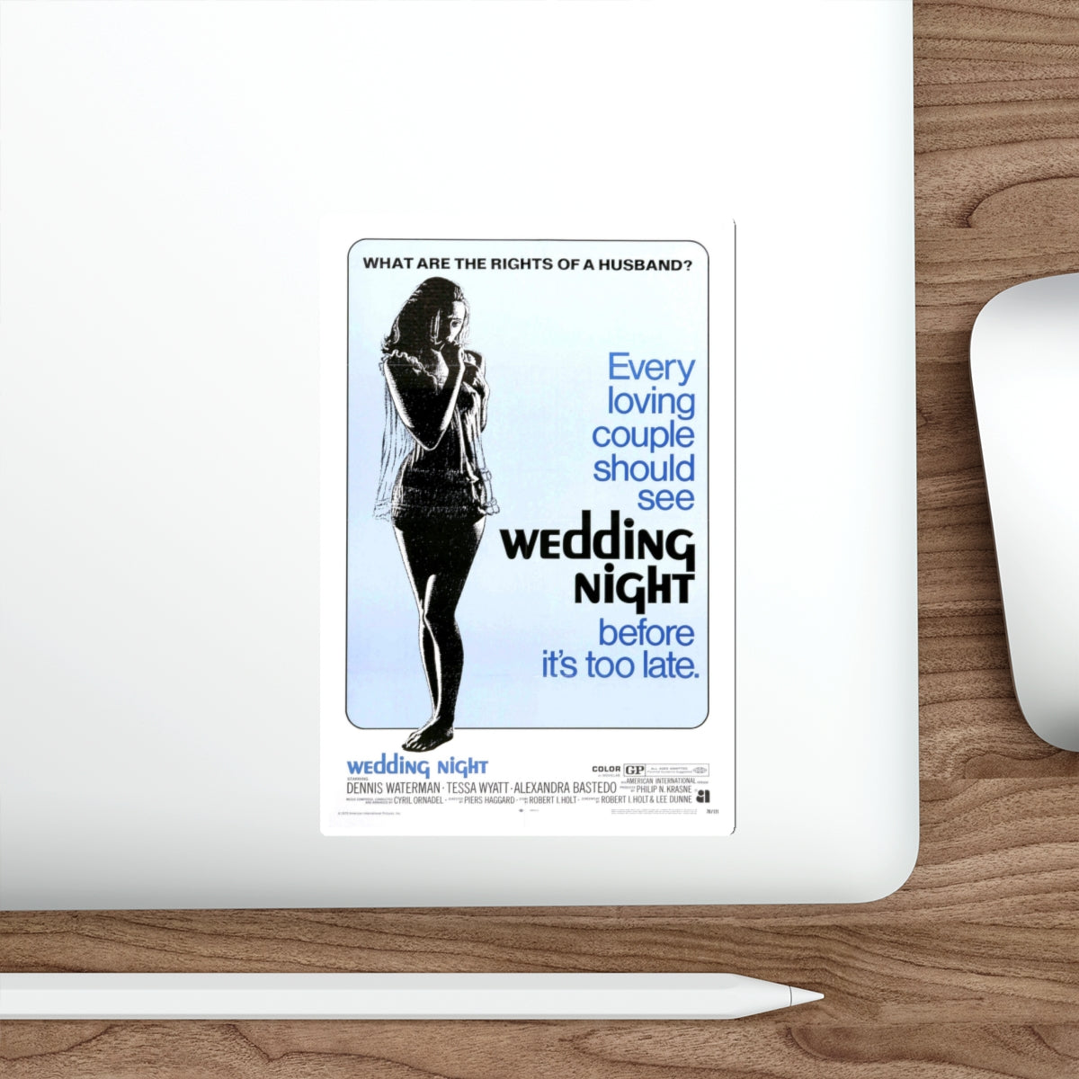 WEDDING NIGHT 1969 Movie Poster STICKER Vinyl Die-Cut Decal-The Sticker Space