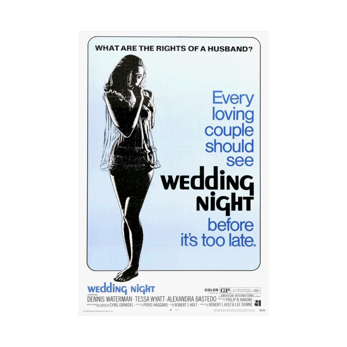 WEDDING NIGHT 1969 - Paper Movie Poster-The Sticker Space