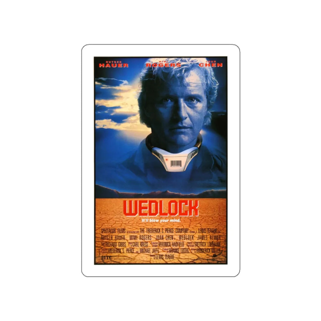 WEDLOCK 1991 Movie Poster STICKER Vinyl Die-Cut Decal 2 Inch - The Sticker Space