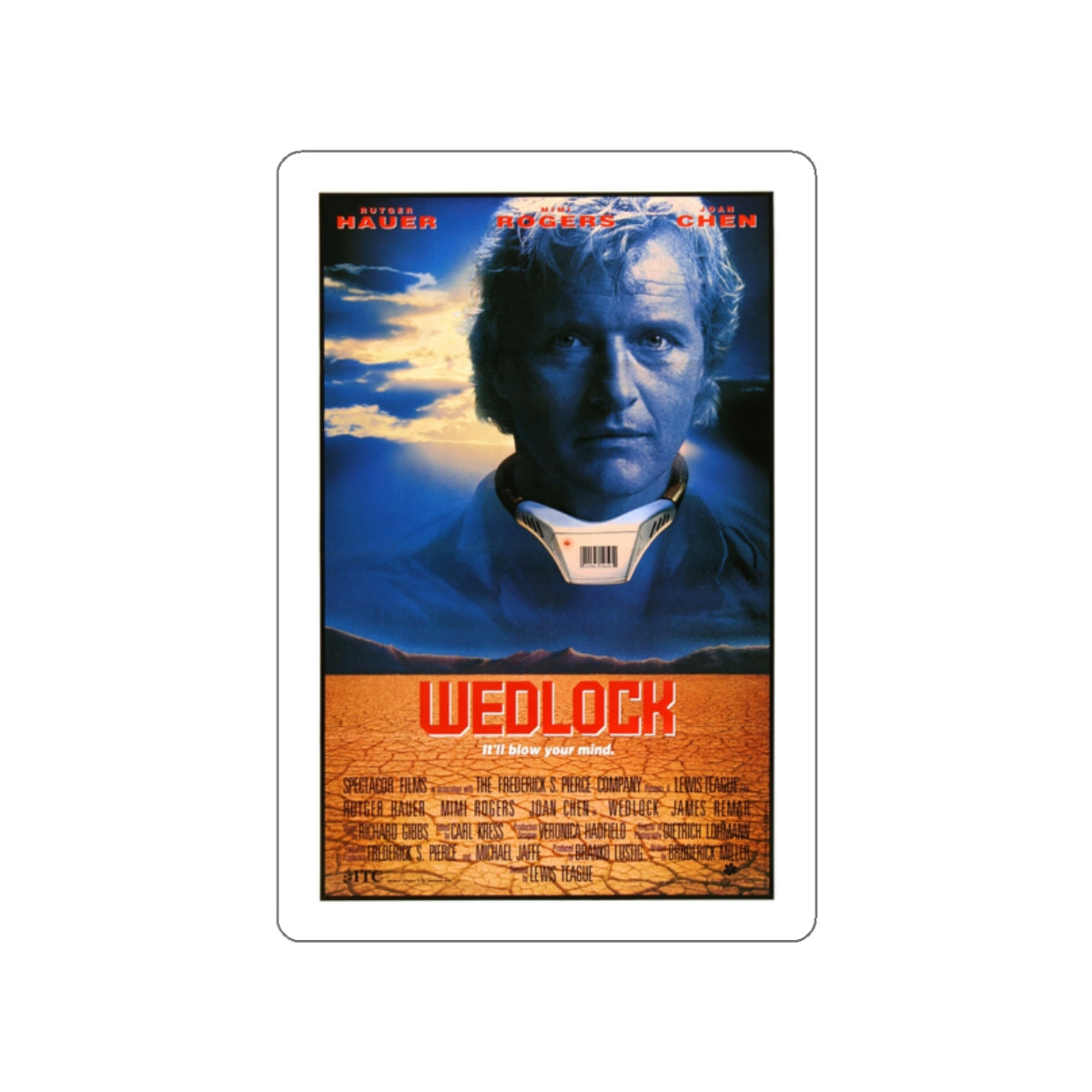 WEDLOCK 1991 Movie Poster STICKER Vinyl Die-Cut Decal-White-The Sticker Space