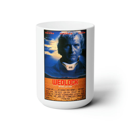 WEDLOCK 1991 Movie Poster - White Coffee Cup 15oz-15oz-The Sticker Space